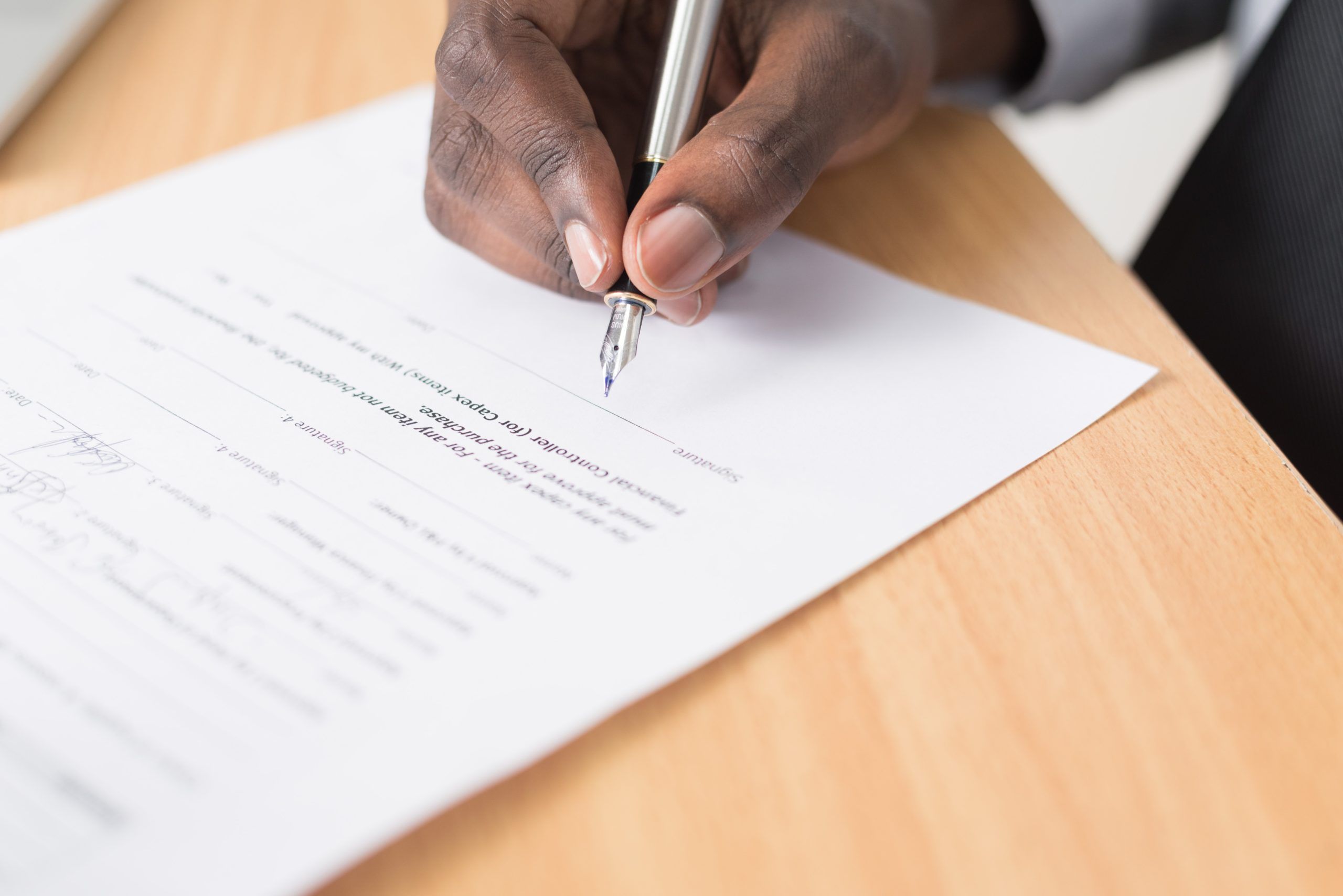Signing of IVA documentation
