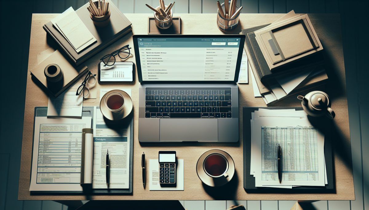 IVA online no phone calls - laptop showing online debt management form on a desk