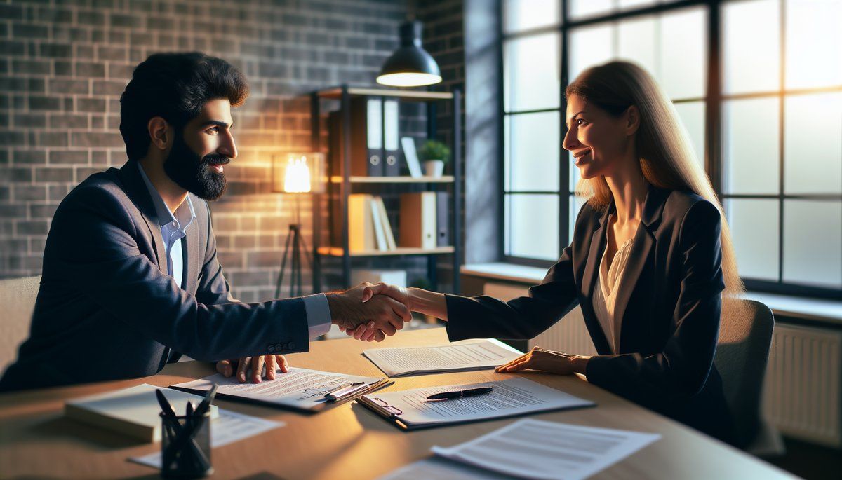 Debt advisor and client meeting to discuss IVA application